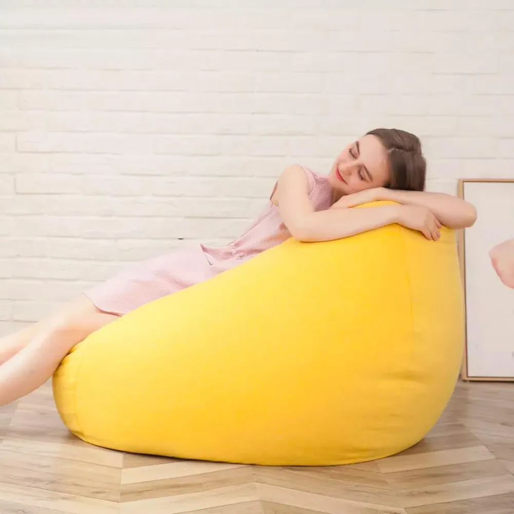 Pouf Sacco Nylon 65x62cm Giallo