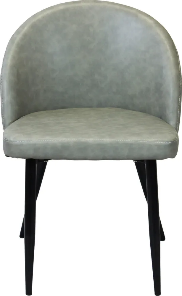 PRINCE - poltrona imbottita per sala da pranzo ecopelle cm 50 x 50 x 76 h Tortora Milani Home