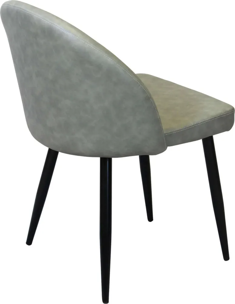 PRINCE - poltrona imbottita per sala da pranzo ecopelle cm 50 x 50 x 76 h Tortora Milani Home