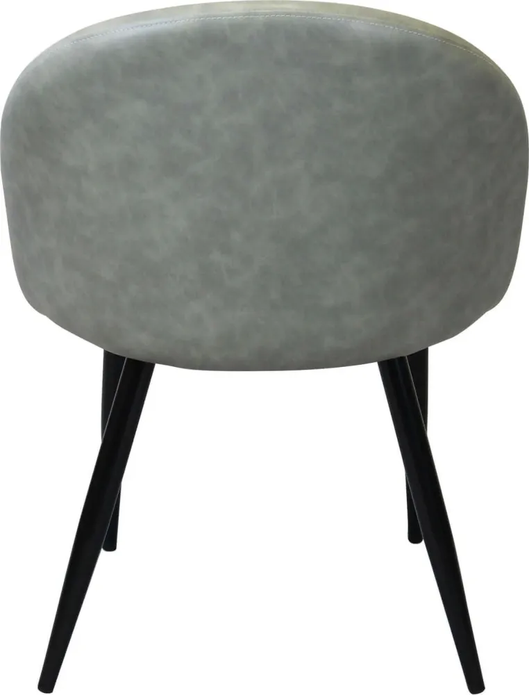 PRINCE - poltrona imbottita per sala da pranzo ecopelle cm 50 x 50 x 76 h Tortora Milani Home