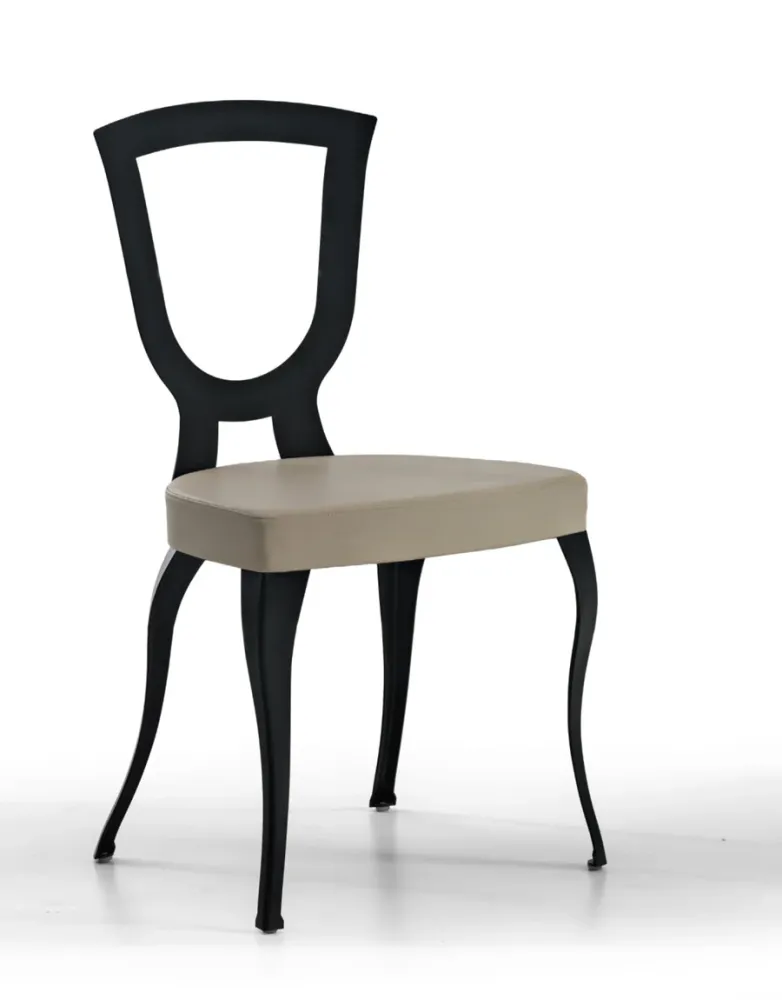 Priscilla - Set da 2 Sedia design da salotto metallo sagomato cm 45x46x94h - vari colori