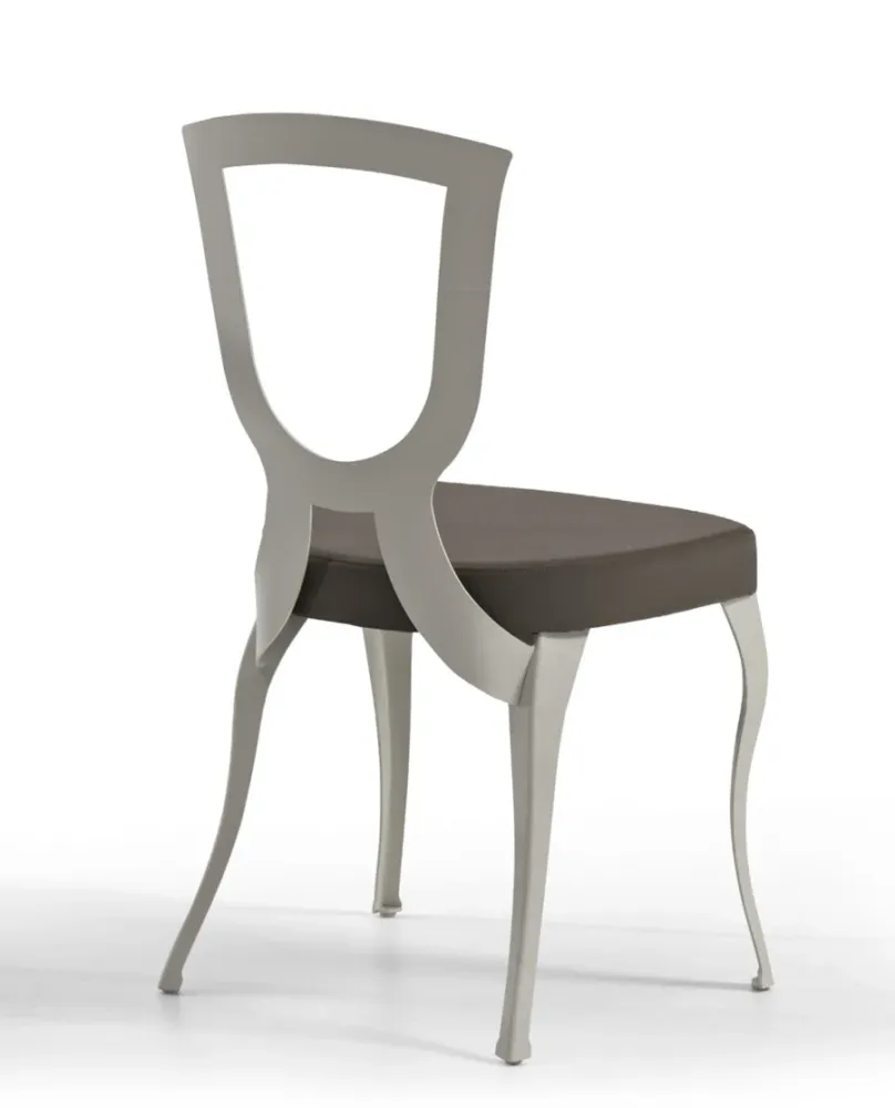 Priscilla - Set da 2 Sedia design da salotto metallo sagomato cm 45x46x94h - vari colori