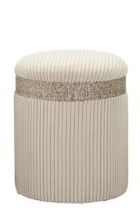 PUOUF CON CONTENITORE CORTINA CREMA MEDIO