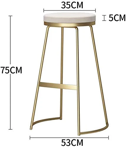 Sgabelli Poggiapiedi Ingresso Nordic Semplice di Legno Solido Gold Bar Stool Tea Shop Cafe Bar Sedia Alta Sgabello Casual...