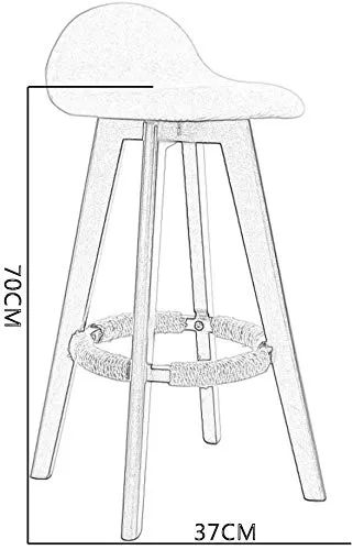 Sgabelli Poggiapiedi Ingresso Solido casa Legno Sgabello Bar Retro Semplice Bar Stool Tempo Libero creativi di Bar Sgabell...