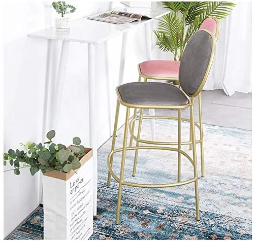 Sgabello Sedia Poggiapiedi Cafe Ferro Battuto Bar Stool Moderna Minimalista casa High Chair Bar Stool Nordic Indietro Ins...