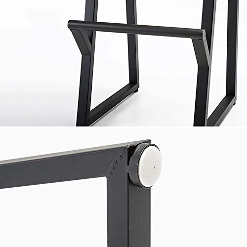 Sgabello Sedia Poggiapiedi di Legno Solido Bar Stool Retro Restaurant Metallo di Alta Sgabello Tempo Libero Ferro Battuto...