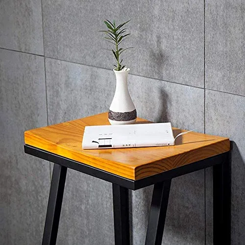 Sgabello Sedia Poggiapiedi di Legno Solido Bar Stool Retro Restaurant Metallo di Alta Sgabello Tempo Libero Ferro Battuto...