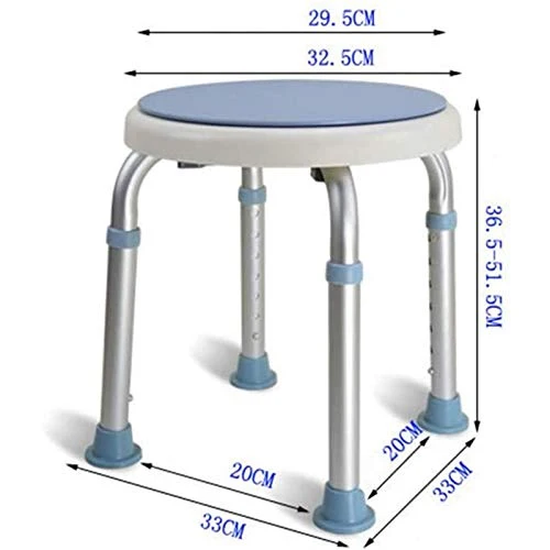 Qazxsw Sgabello da Bagno/ Rotazione Doccia Sgabello/Sgabello da Bagno/ Gravidanza Donne e Anziani Sedia da Bagno Antiscivo...