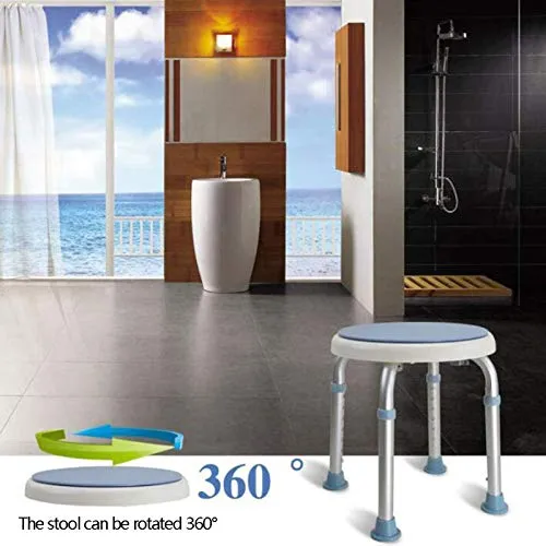 Qazxsw Sgabello da Bagno/ Rotazione Doccia Sgabello/Sgabello da Bagno/ Gravidanza Donne e Anziani Sedia da Bagno Antiscivo...