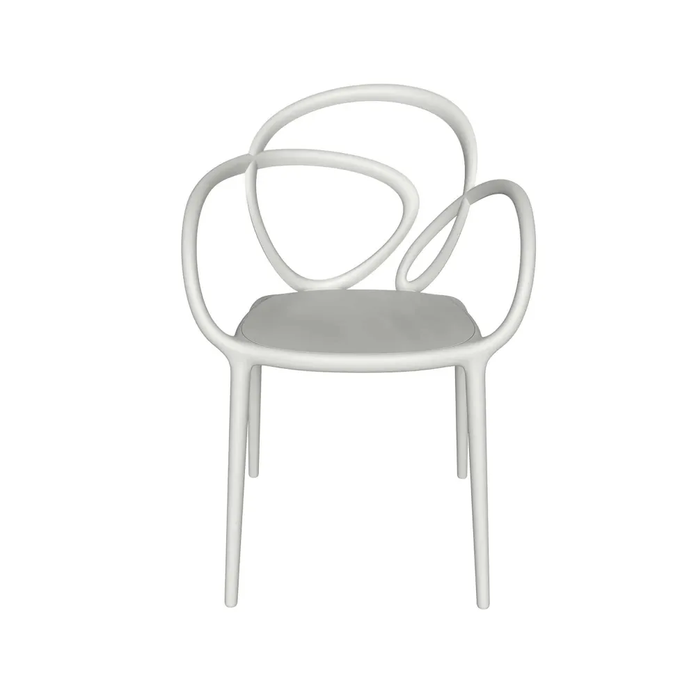 Loop Chair senza cuscino, Set di 2 pezzi White Qeeboo