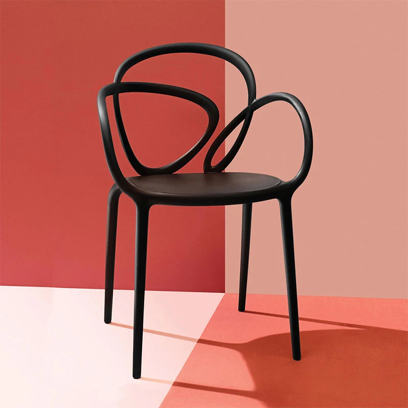 Qeeboo set 2 sedie Loop Chair Black