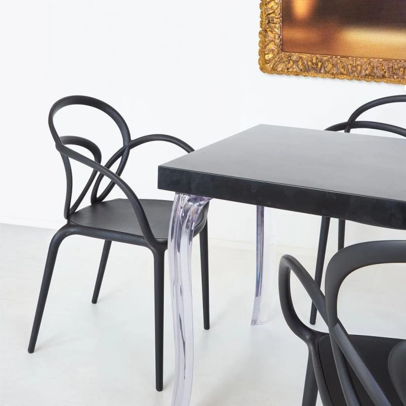 Qeeboo set 2 sedie Loop Chair Black