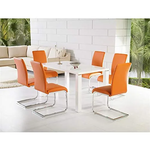 QinWenYan Sgabelli da Bar 2 sedie da Cucina da Cucina con robuste Gambe Metallo Sedia da Bar (Color : White*2, Size : One...