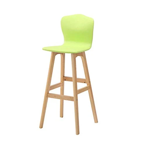Sgabelli da Bar Sedia da Bar Casual Moderna Legno Pelle PU per la Colazione Sedia da Bar (Color : Orange, Size : ) QinWenYan