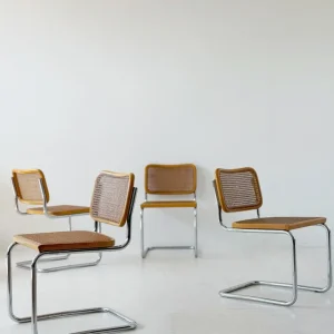 Quattro sedie Cesca, design Marcel Breuer per Gavina