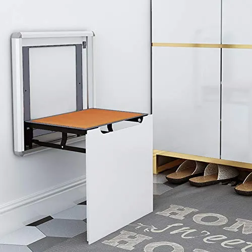 QWET Sgabello Pieghevole da Parete per Bagno Domestico, Sedia Salvaspazio Lega di Alluminio, Adatto per Doccia, WC, Corrid...