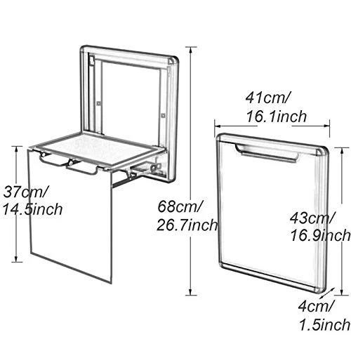 QWET Sgabello Pieghevole da Parete per Bagno Domestico, Sedia Salvaspazio Lega di Alluminio, Adatto per Doccia, WC, Corrid...