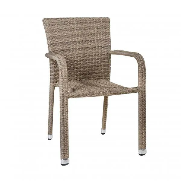Rattan Turin sedia da pranzo impilabile poltrona naturale