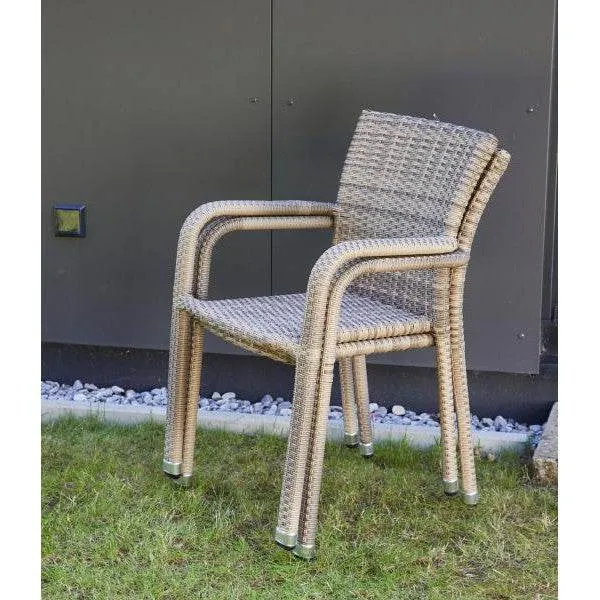 Rattan Turin sedia da pranzo impilabile poltrona naturale