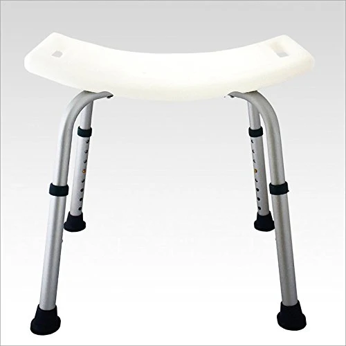 Sgabello sedile per doccia bagno colore: bianco - silver 50 x 30 cm per più sicurezza e comodità bagno ideale per anziani...