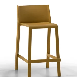 Renata - Set da 2 Sgabello moderno alto polipropilene cm 50x51x100h - vari colori