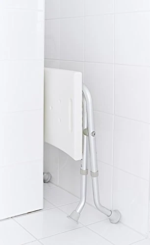 Ridder A0050301 - Sgabello pieghevole da bagno, colore: Bianco