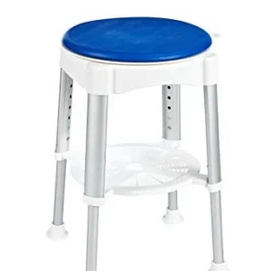 Ridder A0050401 - Sgabello da bagno girevole ad altezza regolabile, colore: Bianco
