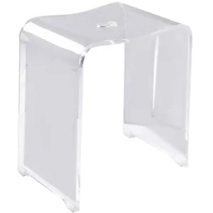 Ridder A211100 Trendy - Sgabello da bagno acrilico, Trasparente, 39 x 47 x 28 cm
