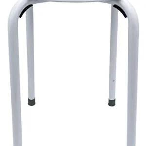 RIDDER Classic - Sgabello da Bagno, Alluminio, Colore: Bianco 37 x 44 cm