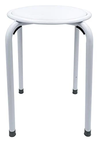 RIDDER Classic - Sgabello da Bagno, Alluminio, Colore: Bianco 37 x 44 cm