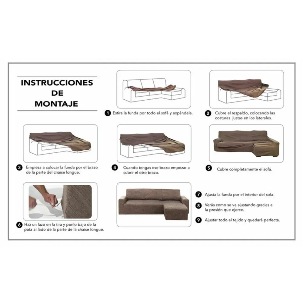 Rivestimento per chaise longue braccio corto destro Hosteline OLIMPO Nero 48 x 29 x 14 cm