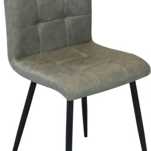 ROSA - sedia imbottita per sala da pranzo ecopelle cm 47,5 x 59 x 81 h Tortora Milani Home