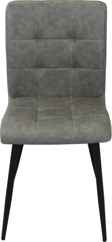 ROSA - sedia imbottita per sala da pranzo ecopelle cm 47,5 x 59 x 81 h Grigio Milani Home