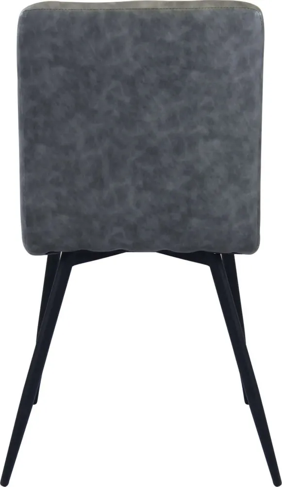 ROSA - sedia imbottita per sala da pranzo ecopelle cm 47,5 x 59 x 81 h Grigio Milani Home