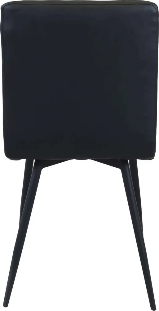 ROSA - sedia imbottita per sala da pranzo ecopelle cm 47,5 x 59 x 81 h Nero Milani Home
