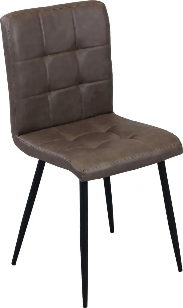 ROSA - sedia imbottita per sala da pranzo ecopelle cm 47,5 x 59 x 81 h Marrone Milani Home