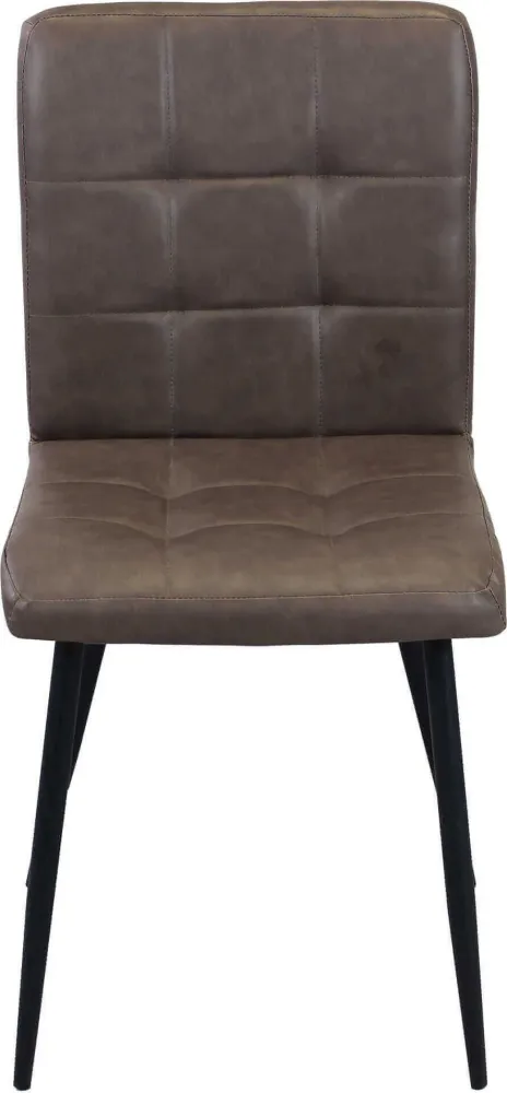 ROSA - sedia imbottita per sala da pranzo ecopelle cm 47,5 x 59 x 81 h Marrone Milani Home