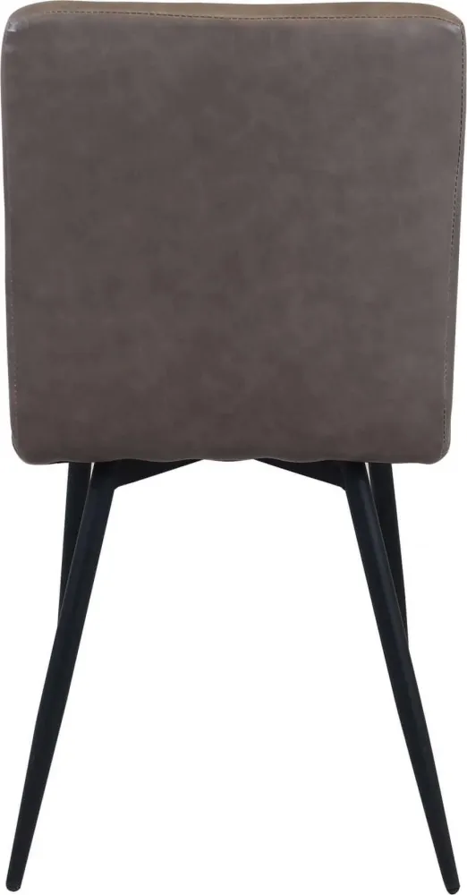 ROSA - sedia imbottita per sala da pranzo ecopelle cm 47,5 x 59 x 81 h Marrone Milani Home