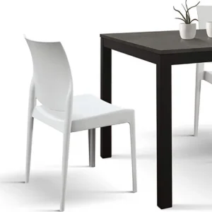SABINE - sedia moderna polipropilene cm 46 x 54 x 80 h Bianco Milani Home