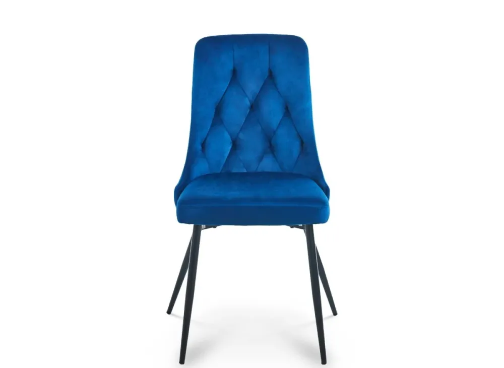 Set di 4 sedie di design velluto blu OLVEA SALEMUT