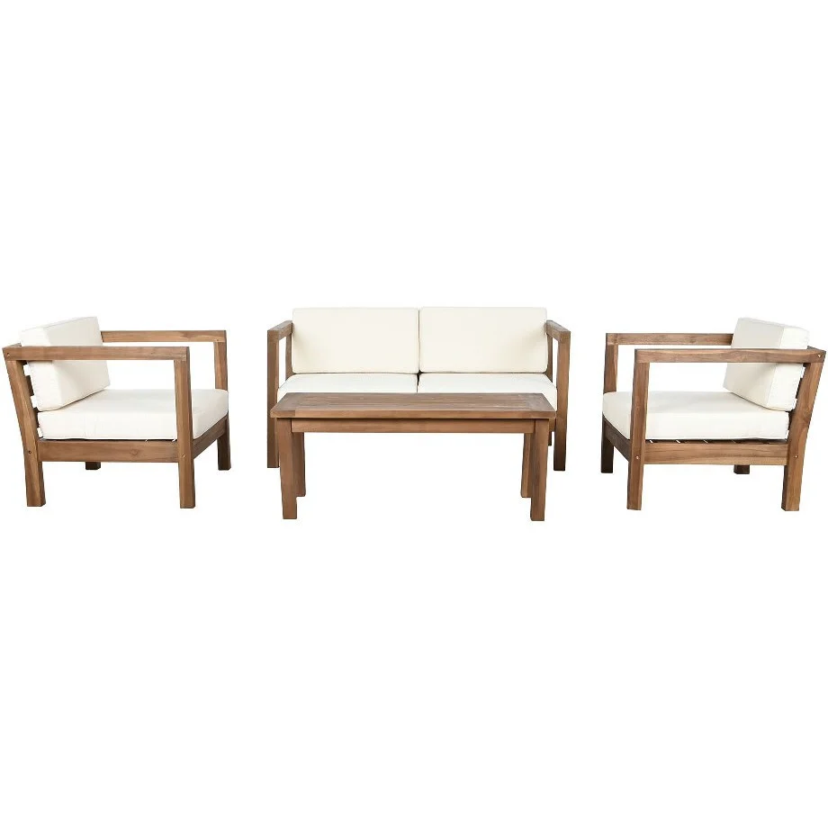 Salotto giardino teak Set 4 pezzi