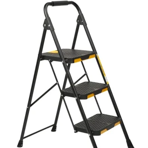 SCALA SGABELLO ACCIAIO/PLASTICA LARGE STEP 3 GRADINI MAURER