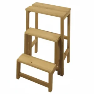 Scala Sgabello Ribaltina Legno Colore Naturale Cm.37X23X57H.