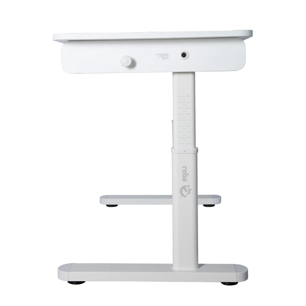 Scrivania Basic bianca - Scrivania per bambini regolabile altezza 62-78 cm - Tavolo ergonomico per cameretta e camera raga...