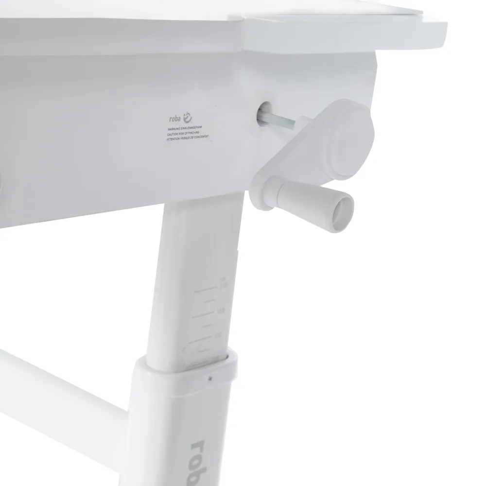 Scrivania Basic bianca - Scrivania per bambini regolabile altezza 62-78 cm - Tavolo ergonomico per cameretta e camera raga...