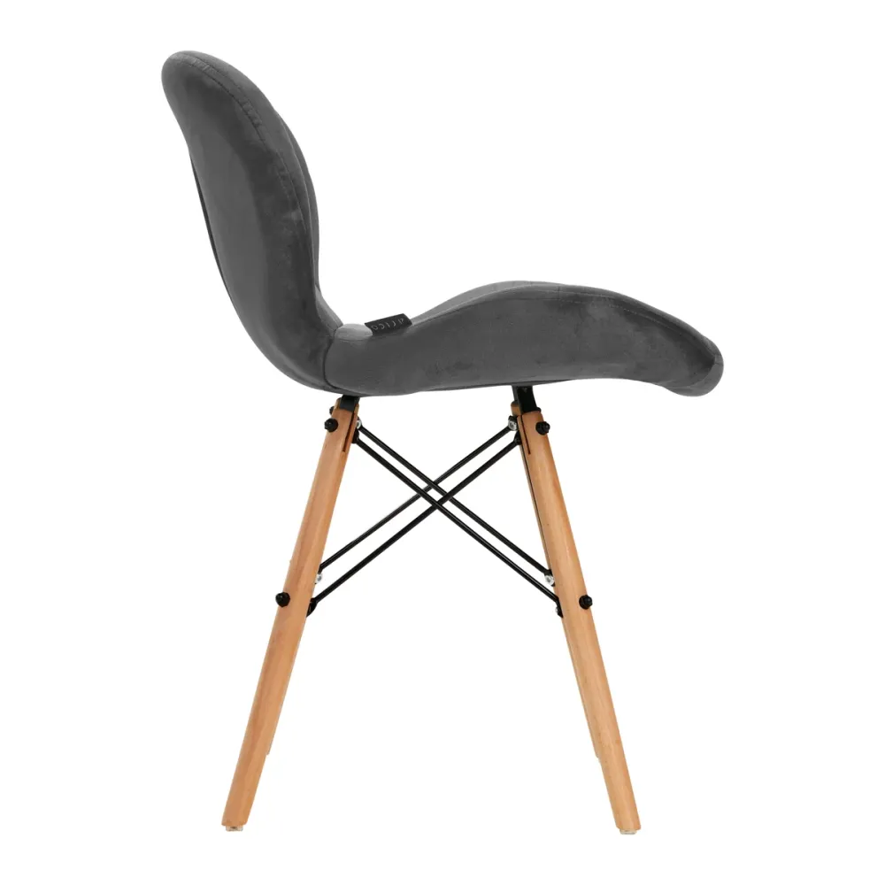 Sedia 4Rico QS-186 Velluto Grigio