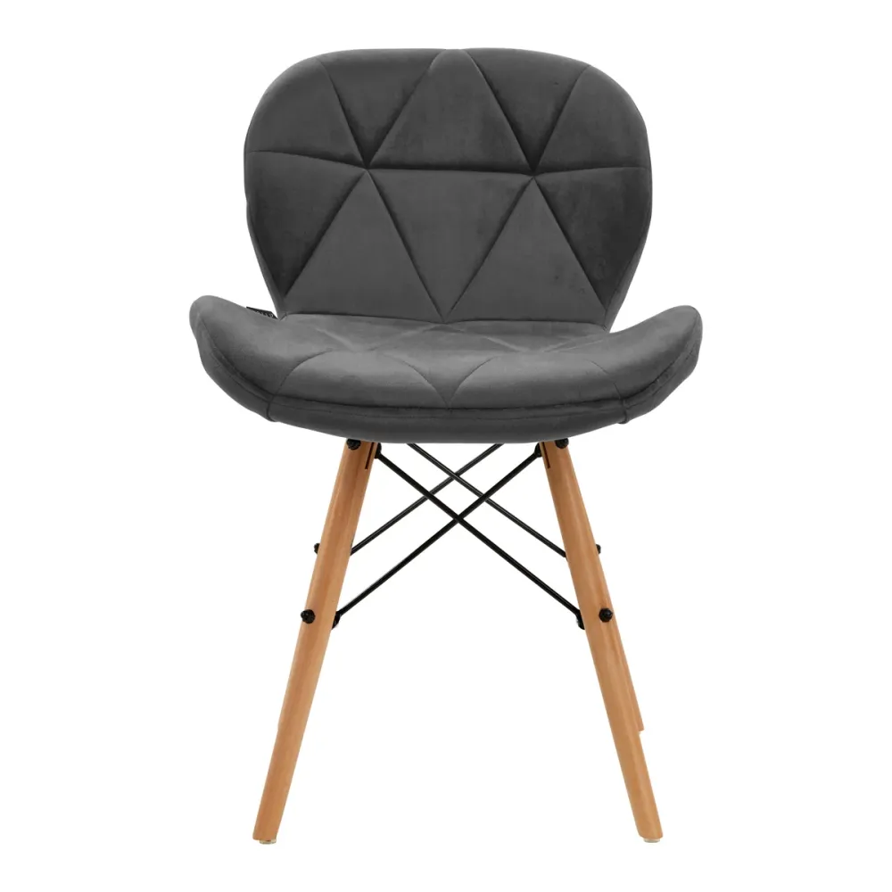 Sedia 4Rico QS-186 Velluto Grigio