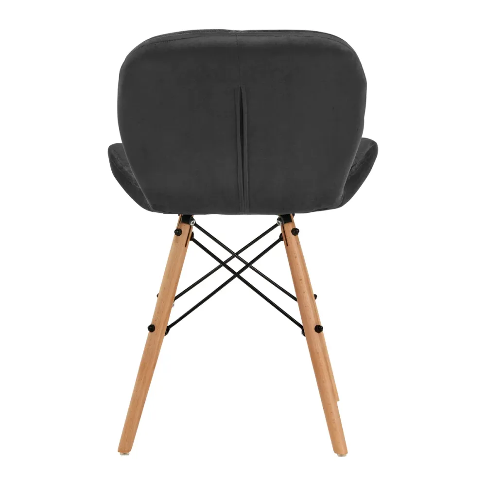 Sedia 4Rico QS-186 Velluto Grigio