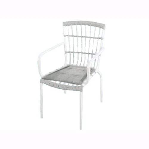 Sedia Alluminio E Polyrattan Da Giardino Esterni Col. Champagne 1Pz